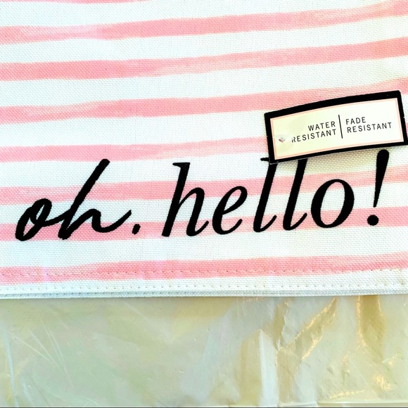 Tabitha Webb placemats in pink and white cotton. Set of 4 - Picture 2 of 5